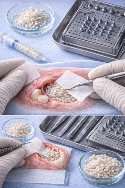 Ridge Preservation After Tooth Extraction: Materials and Workflow for Future Implant Sites