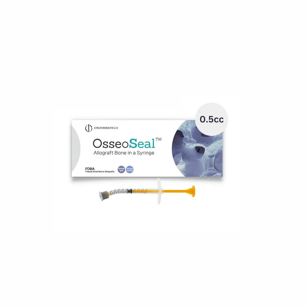 OsseoSeal™ Mineralized Allograft Syringe (0.5cc) | 50/50 Cortico-Cancellous