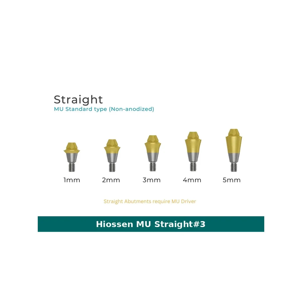 Hiossen MU Straight Multi Unit Abutment