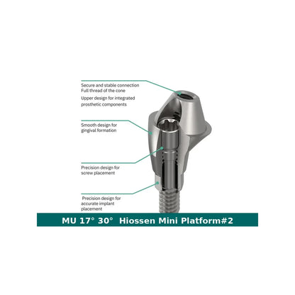 Hiossen Mini Platform MU Angulated Abutment (17° / 30°)