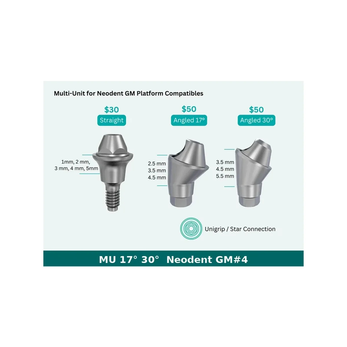 Neodent GM MU Angulated Abutment (17° / 30°)