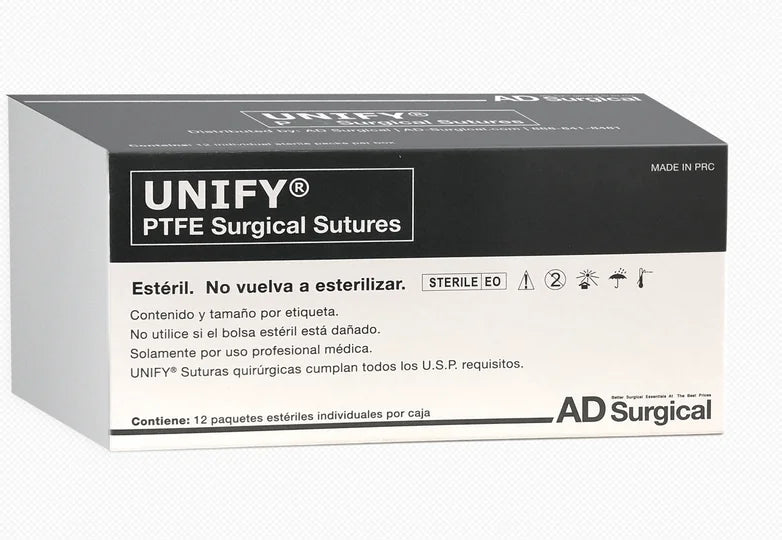 Monofilament PTFE Suture 4/0 with 16 mm Reverse-Cutting Needle