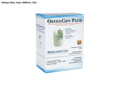 OsteoGen® Collagen Plug — 10 × 20 mm (Large)